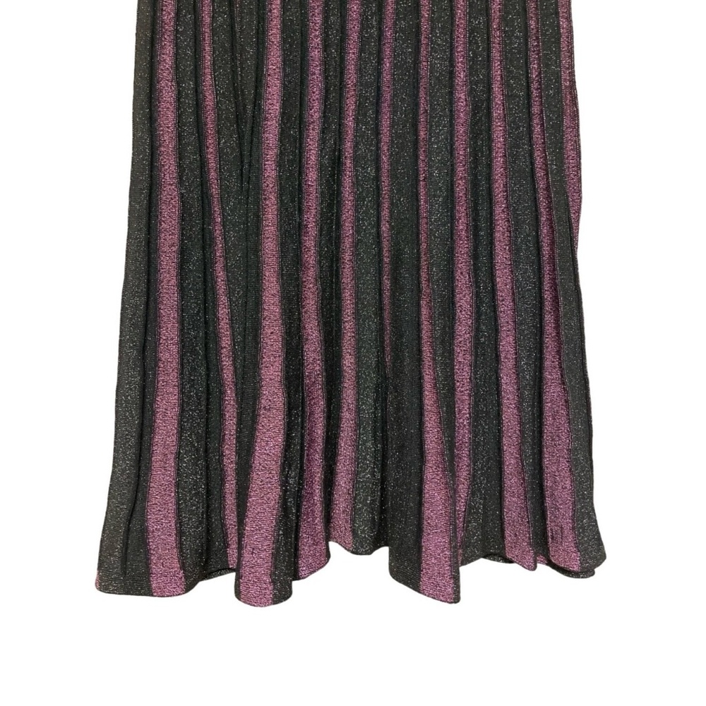 Marine Layer Black and Pink Striped Midi Skirt - Picture 3 of 4